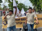 Anggota DPRD Binjai Fraksi Gerindra bersam GMD menggelar Aksi Demo